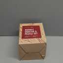 Gusto Nostro Natural Marble Mortar and Pestle Set | 6 Inch  3.5 Cup Extra Large Mortar Pestle Set for Grinding Herbs, Nuts, Grains | Pesto Grinding and Guacamole Stone Bowl | Marble Spice Crusher