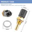 Engine Coolant Temperature Sensor - Professional Car Accessories OEM#89422-20010 89422-35010 Coolant Temp Sensor Compatible with Chevrolet Ford Geo GMC Jaguar Kia