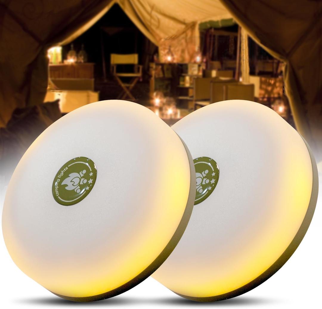 Camping Lights String: Outdoor String Lights with 5 Lighting Modes - Quick 30s Recovery Durable and Waterproof - USB Charging Portable Camping Lights for Camping/Yard/and Hiking - 2PACK