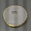 AimFun White Scalloped Party Plates Gold Foil Border Paper Plates Disposable 9inch Serving Plates for Birthday Wedding Bridal Baby Shower Party Supplies (48, White)