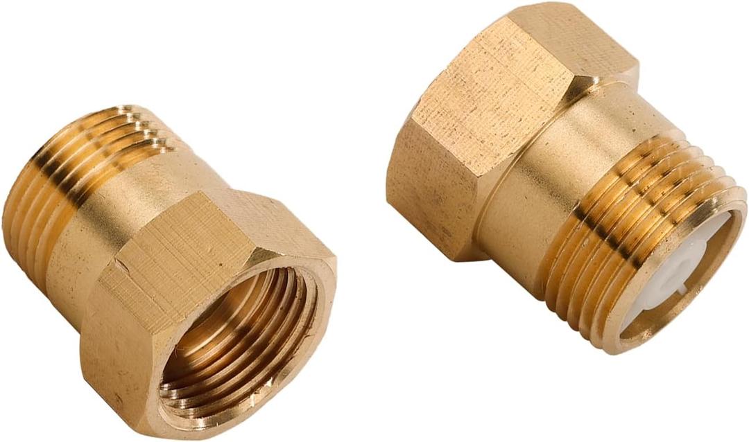 2Pcs One Way Brass Check Valve Non Return 3/4" Female to 3/4" Male Thread Backflow Preventer Check Valve (0.75 Inch) 2Pcs One Way Brass Check Valve Non Return 3/4" Female to 3/4" Male Thread Backflow Preventer Check Valve (0.75 Inch)