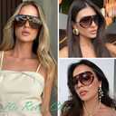 GRFISIA Retro Oversized Aviator Sunglasses for Women Men Metal 70s Aviators 2026 Fashion Shades for Beach Vacation UV400