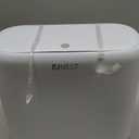 funest Bathroom Trash Can, 3.3 Gallon Slim Trash Can with Lid, Adsorption Garbage Can with Press-Top Lid, Small White Narrow Plastic Trash Bin for Bathroom, Office, Bedroom, Living Room