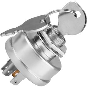 BlueStars 045898 Ignition Starter Switch 2 Keys - Compatible with Hustler Exmark Lazer Z Super Z Mini Z Hydro Walk Behind Mini - Replaces Husqvarna 532158913 Toro 1-543070 Bobcat 128010 AYP 158913
