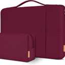 DOMISO 17.3 inch Laptop Sleeve Case Water Resistant Shockproof Protective Computer Bag for 17.3" Notebook/HP Pavilion Envy 17/IdeaPad/LG Gram/MSI with Accesory Bag,Wine
