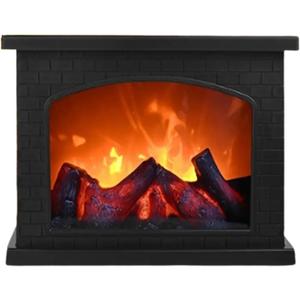Ragyzity Decorative Small Fireplace Lantern, Flameless Portable Electric Light, Cozy Indoor Mini Fireplace for Home Christmas Decor