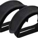 2 Pcs Black Beam Strap Pedal Straps Cycling Kids Bike Foot Pedal Straps Toe Clips Straps Tape for Fixed Gear Bike Pedals and Cleats Parts