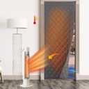RYB HOME Thermal Insulated Door Curtain Winter Cold Insulation Curtain Durable Oxford Cloth Side Opening Curtain Windproof Soundproof Weatherproof Draft Block Divider, W 36 x L 86 inches, Grey, 1 Pc (36"W x 86"L (Pack of 1))