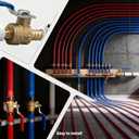 VANCOCO 3/4" PEX Ball Valve 4-Pack - Lead-Free Brass PEX Shut Off Valve (2 Red/2 Blue) for Hot/Cold Water