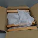 HOUSE DAY Wooden Pants Hangers 10 Pack, Non Slip Wood Skirt Hangers, Wood Clamp Hanger for Pants, Jeans, Slacks, with 360 Swivel Hook (Natural)