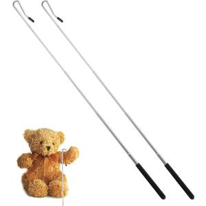 Ouligay 2 Pcs 21 inch Adjustable Puppet Handles Arm Control Rod, Metal Puppet Stick Accessory, Retractable Puppets Tools for Puppets