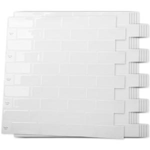 Art3d 10-Sheet Peel and Stick Backsplash Tile for Kitchen - 12”×12” Stick on Wall Tile for Kitchen Bathroom Countertop Living Room, White Washed