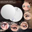 15" x13" Vanity Mirror with Lights, LED Makeup Mirror with Lights,10X Magnification Vanity Mirror with 360Rotation, 3 Color Modes Dimmable Lighted Mirror Makeup for Desk, Travel, White