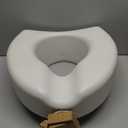 Medline 5" Elevated Toilet Seat Riser W/Microban Antimicrobial Protection for Seniors, Adults & Handicapped  350 Lbs. Capacity, White