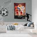 IDOLUSTER Soccer Superstar Cristiano Ronaldo Signed Wall Tapestry Poster For Kids Fans Bedroom Wall Hanging Decoration-Ronaldo Tapestry For Teen Boy Birthday Party Gifts-70x100CM