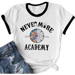 Halloween Shirts for Women Halloween Graphics Shirt Funny Halloween Tees Tops (White, XXL)