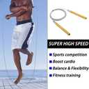Goothdurs Speed Jump Rope Tangle-Free with Ball Bearing - Adjustable & Self-Locking Aluminum Skipping Ropes with Carrying Pouch Ideal for Crossfit Training, Boxing, and MMA Workouts (8.85 ft(for Height&lt;5'9"), A4-Gold)