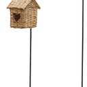 JaGely 2 Pcs Adjustable Shepherds Hook for Outdoor Heavy Duty Garden Shepherd for Wind Chime Stand Hanging Plant Bird Feeder Pole Iron with Base (Classic Style,Black)