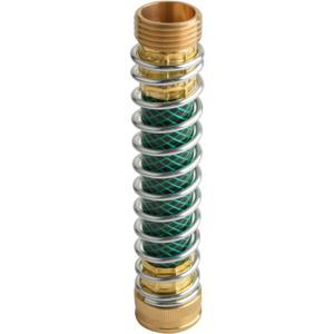 HYDRO MASTER Garden Hose Coiled Spring Protector, Solid Brass Connector, Garden Faucet Extension