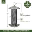 Kingsyard Finch Feeders for Outdoors Hanging, Metal Mesh Tube Bird Feeder for Nyjer/Thistle Seed, 2.5 lbs Large Capacity (Grey)