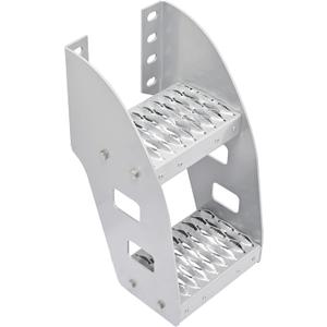 HECASA 10” Truck Frame Step Mounted Side Steps Compatible with Peterbilt Frame Fit Make or Model Class 8 Semi Truck Bed Running Boards w/Mounting Hole Pattern Aluminium Silvery