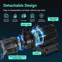 1587 GPH Submersible Water Pump, 55W Pond Pump with 16.5FT. Lift Height for Koi Pond Pool, Waterfall, Fish Tank, Aquarium, Statuary, Hydroponic, Ultra Quiet, Barrier Bag & 16.5FT Power Cord
