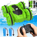 POINTERTECK X Rc Car 1 20 for Kids RC Stunt Car Land Water 2 in 1 RC Toy Car Waterproof Remote Remote Control Car, Green