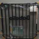 Babelio 31.5-55" No Bottom Bar Baby Gate Extra Wide, 2-in-1 Auto Close Dog Gate for The House, Stairs and Doorways, with Large Walk Thru Door, Black