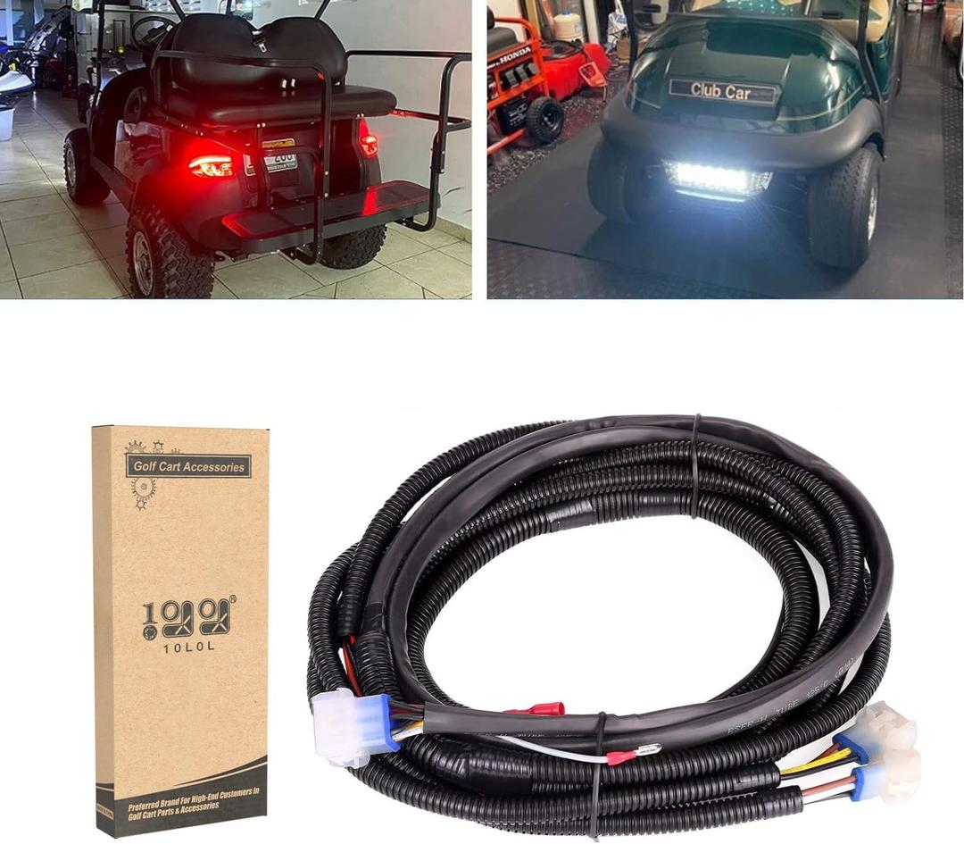 10L0L Golf Cart Light Harness-78in Bucket Harness for Club Car Precedent Since 2008 Golf Cart Electric 12V Light Wire 10L0L Golf Cart Light Harness-78in Bucket Harness for Club Car Precedent Since 2008 Golf Cart Electric 12V Light Wire