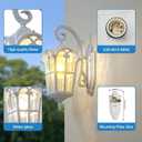 Outdoor Wall Lights for Porch, Patio, Yard - 17.1'' H White Exterior Wall Lighting Fixtures, Waterproof & Anti-Rust Outside House Light Wall Mount Lantern Sconce