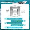 BARTOO 4" Set Back Jack Plate Manual Power Lift Transom Adjustable Jack Plate for Outboard Boat Motor, Upgrade Manual Jack Plate