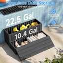 36.6 Hot Tub Steps with Storage, 780 lbs Load Capacity Heavy Duty Outdoor Spa Steps with No-Screw Snap Assembly, Non-Slip Universal Hot Tub Stairs for Spa, Pool, Patio, RV, Porch & Indoor Use, Black