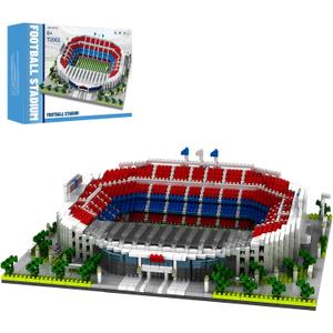 Barcelona Style Soccer Stadium Building Blocks Sets Toys Football Architecture Model Kits Gifts for Adults Kids Boys 3500+Pieces (Bszqc001)