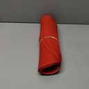 SHACOS Round Placemats Set of 4 Non Slip Washable Place Mats 15 inch Cotton Polyester Braided Placemat for Christmas Home Wedding Party Dining Table Decor (Red, 4)