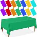 14 Pcs Assorted Color Plastic Tablecloths Disposable Rectangle Rainbow Table Cloth Waterproof Table Covers for Birthday Wedding Picnic Party Decorations, 7 Color, 54 x 108 Inch