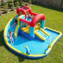 ELEMARA 9 in 1 Inflatable Water Slides, Inflatable Bounce House with Blower & 2 Slides Climbing Walls & 2 Water Guns, DeepSplash Pool, Water Slides for Kids Backyard for 6,108.3 * 106.3 * 56.3 in