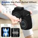 KingPavonini Cordless Knee Massager for Pain Relief, Newly 4 Motors Vibration, 5 Heat Levels, 6 Massage Modes, Knee Heating Pad for Knee Pain, Heated Knee Massager Brace, for Mom Dad (Black 1.0)