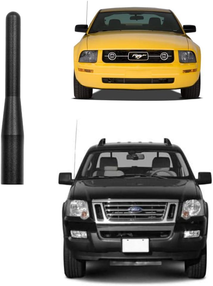 Short Performance Antenna for 1994-2009 Mustang, 1995-2010 Explorer - Perfect Replacement Black 3.6 inches Aluminum Radio Antenna