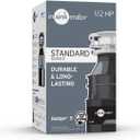 InSinkErator Badger 5 Garbage Disposal with Power Cord, Standard Series 1/2 HP Continuous Feed Food Waste Disposer, Badger 5 W/C, No Size, Black/Gray