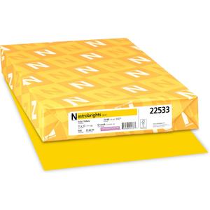 Astrobrights Color Paper, 24 lb Bond Weight, 11 x 17, Solar Yellow, 500/Ream