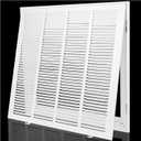 Return Air Filter Grille 20x20,Air Return Vent Cover Grill for 20"W x 20"H Duct Opening,Steel HVAC Vent Covers for Wall and Ceiling,Holds 1" Thick AC Filter, For 20''w20''h-duct Opening