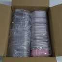 100 PCS Aluminum Foil Cups, 5oz Dessert Cups With Lids, Cupcake Liners Foil Baking Cup, Disposable Ramekins Muffin Individual Square Cupcake Container, Foil Flan Baking Cups (Pink)