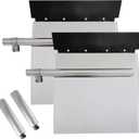 24"x24" Stainless Steel Quarter Fender 2PCS with Bracket fit for Semi Truck