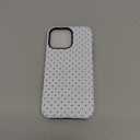 Jusy Compatible with MagSafe Polka Dot Case for iPhone 16 Pro Max, Cute Aesthetic Polka Dots Magnetic Phone Case, Soft TPU and Hard PC Protective Phone Cover for Women Girls (Matte) - White