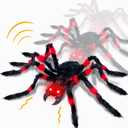 [ Sound Activated ] 35" Walking Spider Halloween Decorations Outdoor Light Up Red Eyes Creepy Sound Battery Operated Realistic Giant Spider for Front Porch Yard Gardens Lawns Halloween Party Favors
