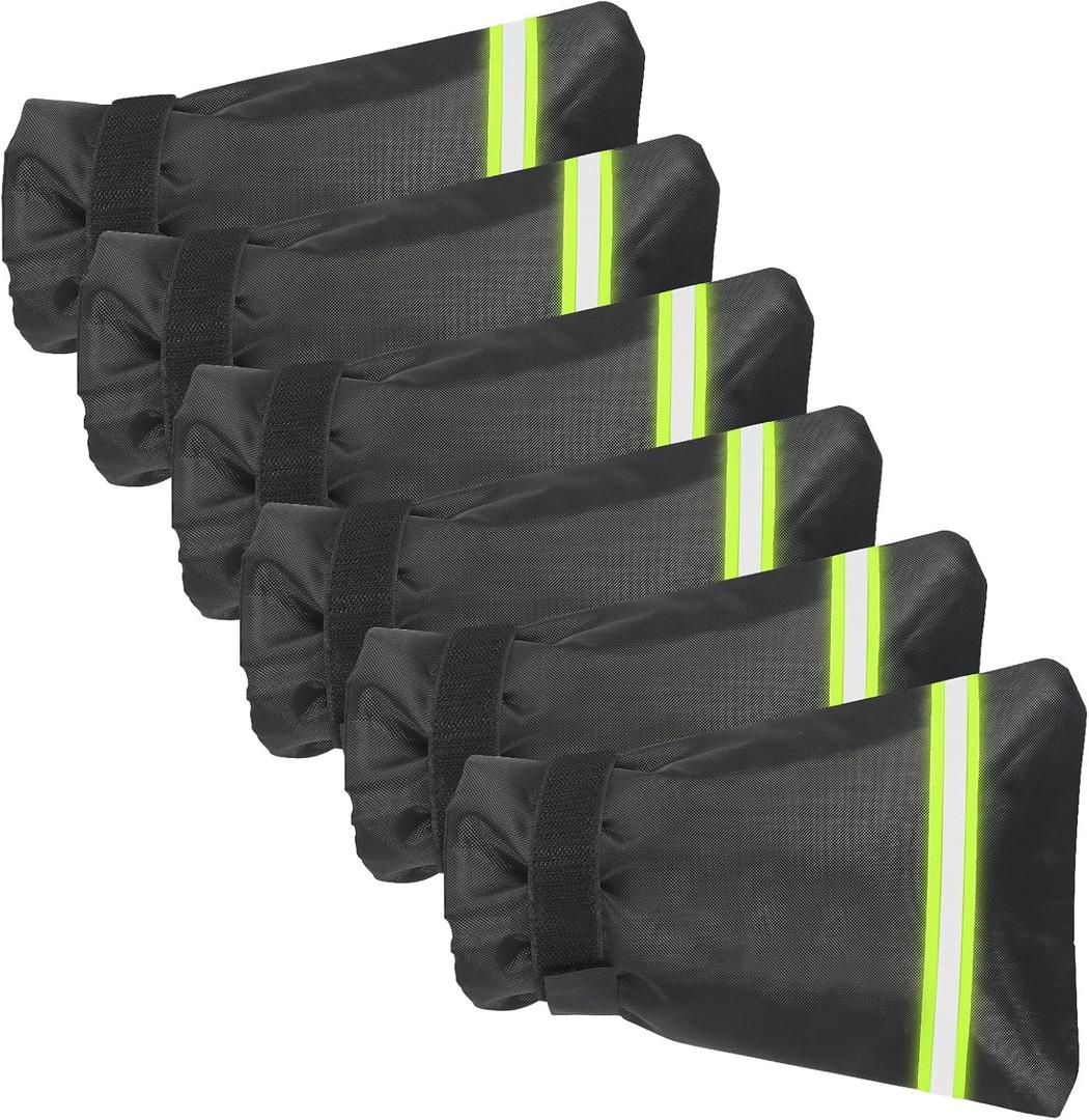 Outdoor Faucet Covers for Winter, Pro 9.8" H x 7.1" W Outside Faucet Cover Freeze Protection, Upgraded Reusable Spigot Covers Winter Insulated for Outside Faucet with Reflective Strip, 6 Pack Black