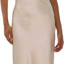 Realtix Satin Silk Backless Tube Tops Maxi Dress for Women Low Back Hollow Out Elegant Strapless Long Dresses Wedding Guest (Small, Champagne)