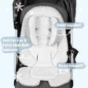 KAKIBLIN Infant Car Seat Insert, Baby Car Seat Head Neck Body Support, Breathable Newborn Car Seat Insert, 2-in-1 Reversible Stroller Pad or Girls Boys,Strollers,Car Seat,High Chair,Swing
