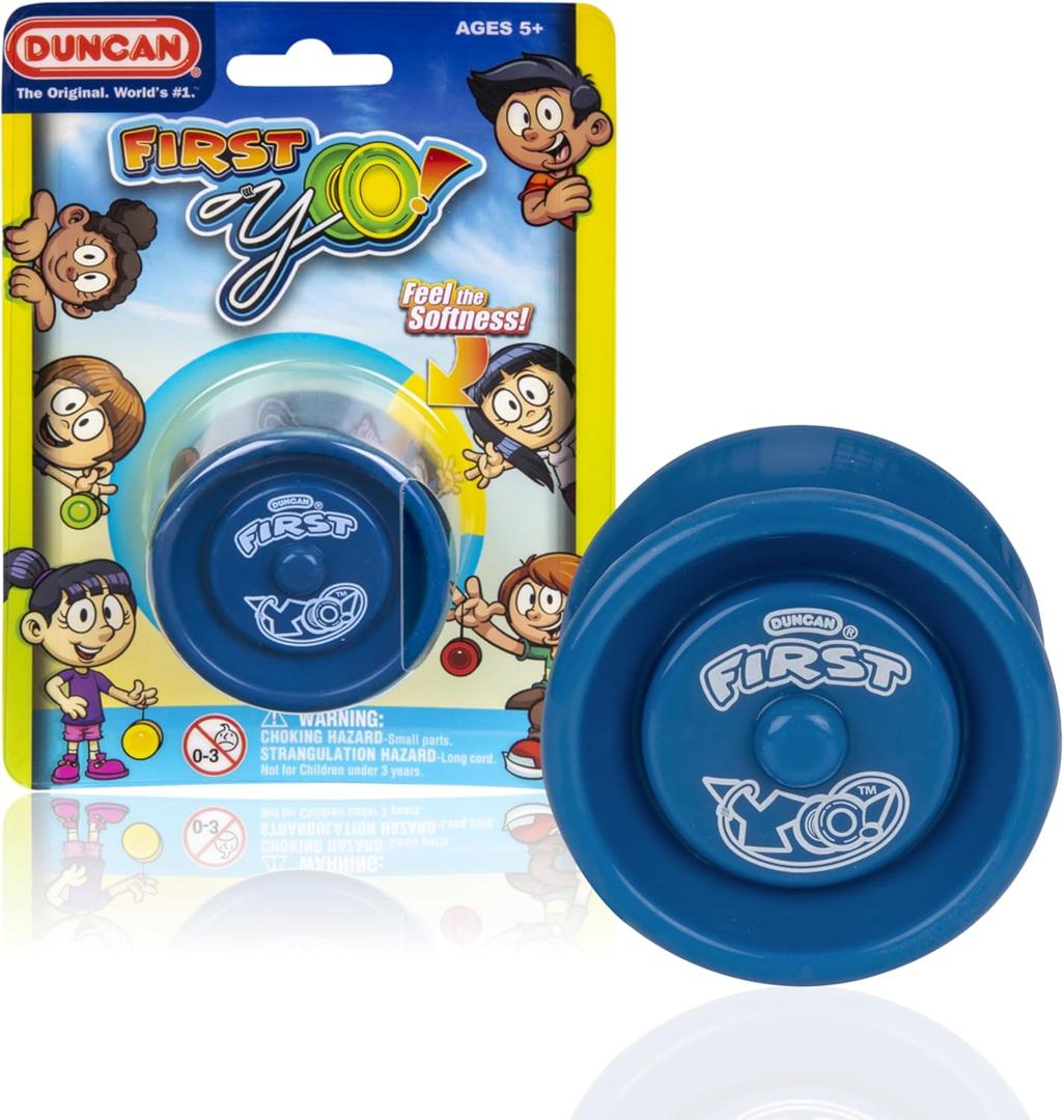 Duncan Toys First Yo! - Best Beginner Yo-Yo for Kids, Responsive Yo Yo, YoYo Toy - Blue/Green