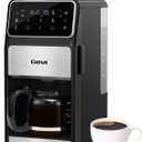 Gevi Grind & Brew Coffee Maker 10 Cup, Built-In Burr Grinder Drip Coffee Machine, Programmable Touch Screen, 4-Hour Warm Plate, Permanent Filter & Glass Carafe
